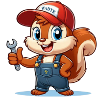 squirrel mechanic holding wrench